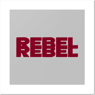 Rebel Rebel, burgundy Posters and Art